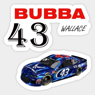 bubba wallace 43 Sticker